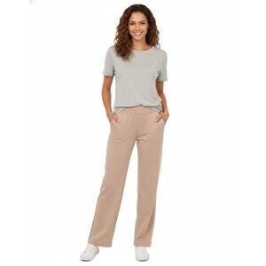 Croft & Barrow Straight-Leg Pants Dune Heather Tan Relaxed French Terry XL